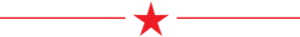 Red Pinkerton star icon centered with horizontal lines